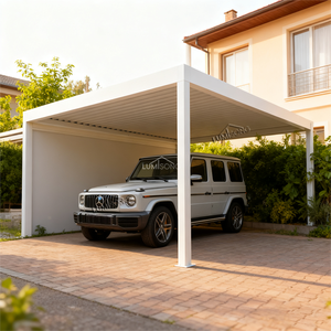 Abri de voiture en alliage d'aluminium industriel, imperméable, facile à assembler, design résistant au vent, panneaux anti-UV, abri de stationnement pour voiture - Product Image 3