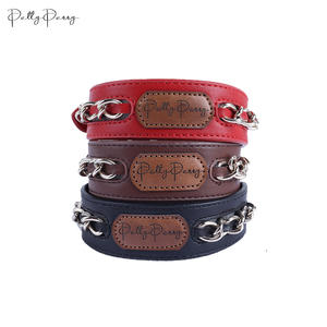 Collar y Correa para Mascotas Ajustables, Impermeables, de Material PU Clásico, Sólido, Multicolor, Personalizable, Resistente, Duradero y Cómodo - Product Image 1