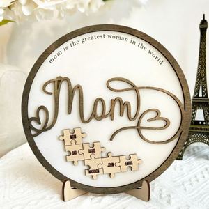 ป้ายไม้ปริศนา DIY แบบสั่งทำพิเศษ ชื่อแม่และเด็ก ของขวัญงานฝีมือสุดพิเศษ - Product Image 4