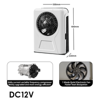 Nouveaux modèles de climatiseurs de stationnement split à refroidissement rapide, largement utilisés, 12V 24V, climatiseur de stationnement automobile 8500 BTU, refroidisseur de cabine