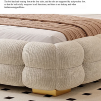 Lit rembourré fabriqué en Chine, lit double, lit en tissu, lit king size, mobilier de chambre à coucher moderne