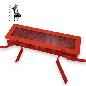 SINOWRAP A016 Suministros para Graduación, Caja <span class=keywords><strong>de</strong></span> Regalo <span class=keywords><strong>con</strong></span> <span class=keywords><strong>Ventana</strong></span> para Graduación, Embalaje Floral Personalizado, Fabricante Mayorista - Product Image 2