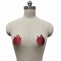 Couleur authentique Sexy Femmes Jetable Réutilisable Polyester Nipple Pasties Imprimé Lingerie Tape Nipple Cover