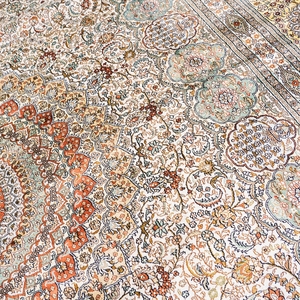 366x549cm Large White Handknotted Sik Carpet Medallion Living Room <strong>Huge</strong> Villa <strong>Rug</strong> - Product Image 5