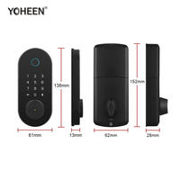 YOHEEN Smart Deadbolt Lock TTLock App Kontrol Cloud Keypad Sidik Jari Kunci Pintu Digital Kata Sandi Kunci Kartu untuk Pintu Kayu