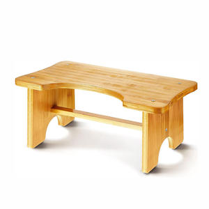 Taburete de Baño de Madera Maciza Color Bambú Plegable Multiusos Reposapiés de Baño Diseño Minimalista - Product Image 2