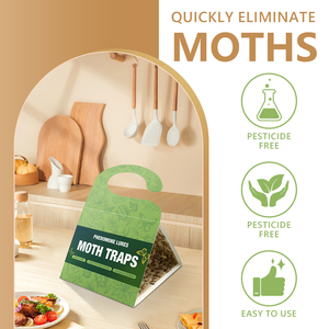 Piège à phéromones inodore à haute efficacité contre <span class=keywords><strong>les</strong></span> mites alimentaires et <span class=keywords><strong>les</strong></span> mites de vêtements <span class=keywords><strong>dans</strong></span> toutes <span class=keywords><strong>les</strong></span> pièces - Product Image 3