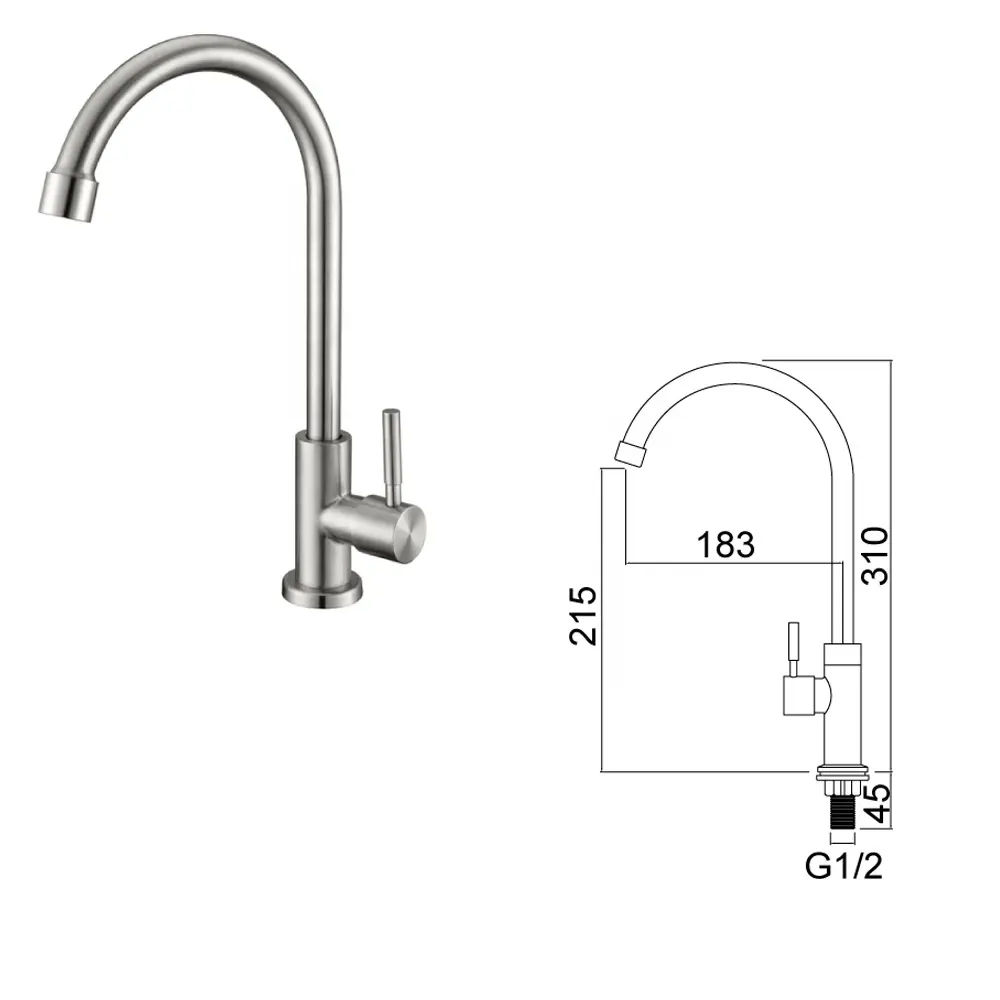 Cold Function Economic Stainless Steel Faucet