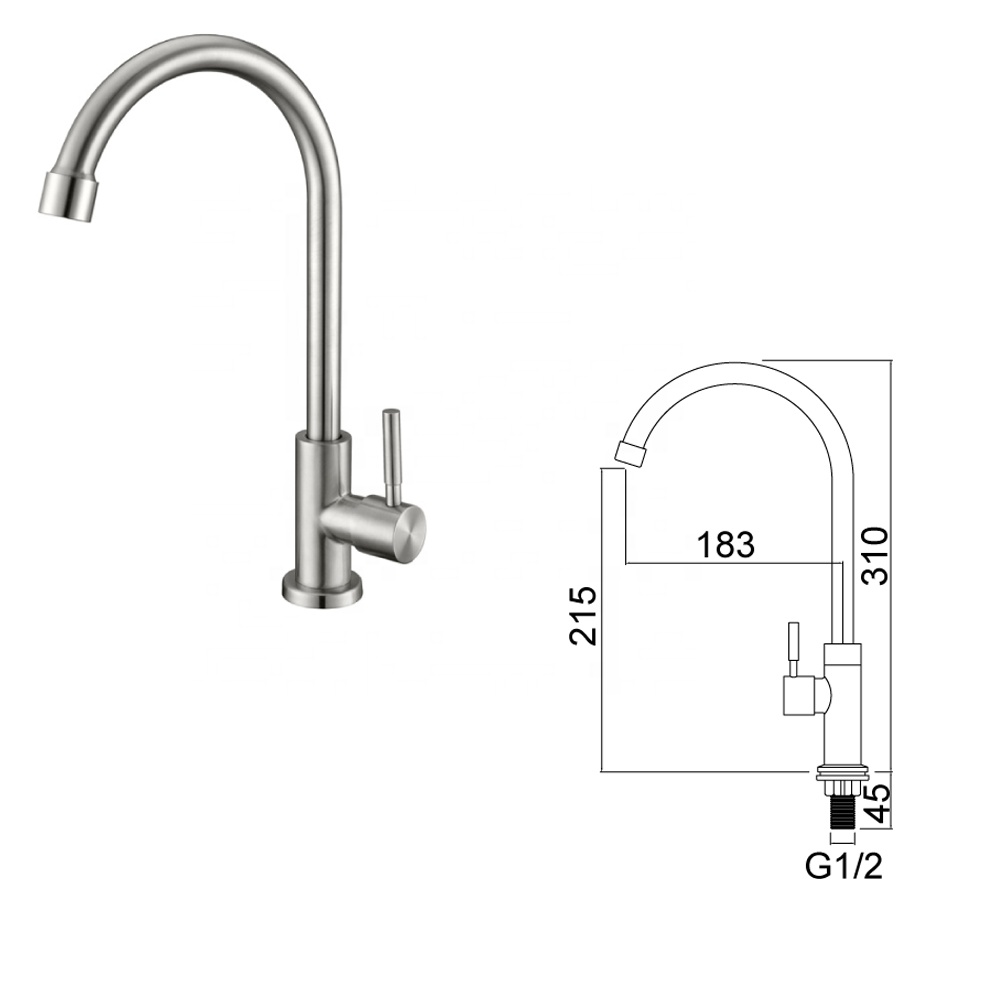 Grifo de acero inoxidable económico con función fría