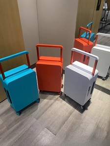 Printing Logo Wide Handle Carry on New Trendy Wide Trolley Spinner Luggage <strong>Large</strong> Capacity <strong>Suitcase</strong> <strong>Light</strong> Weight <strong>Suitcase</strong> - Product Image 4