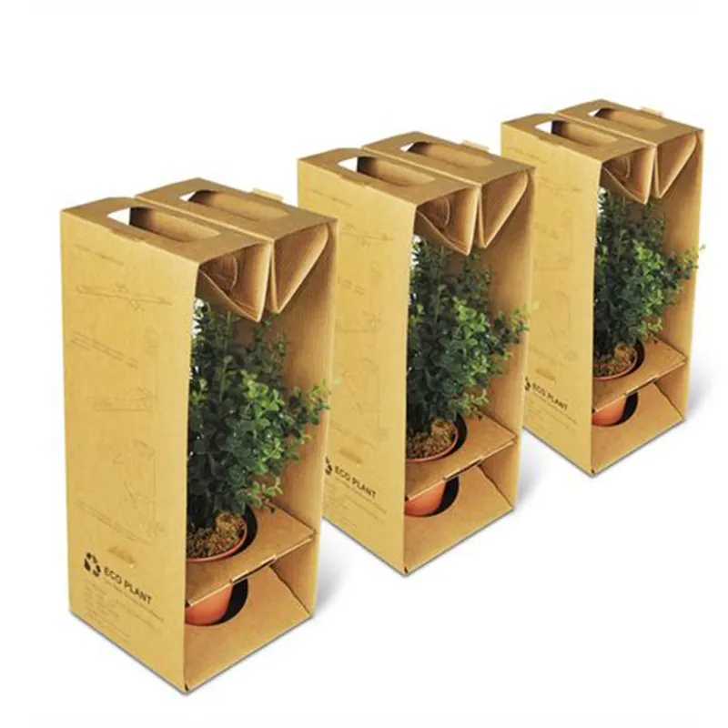 गर्म बिक्री कस्टम आकार मुद्रित पर्यावरण के अनुकूल नालीदार गत्ता रसीला शिपिंग पैकेजिंग संयंत्र पैकेजिंग बक्से