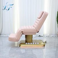 Table de massage électrique de luxe personnalisée avec base dorée, 3/4 moteurs, pour soins du visage et extensions de cils