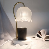 Lampe chauffe-cire électronique de luxe C&H en forme de fleur, pour décoration intérieure, aromathérapie, cadeau de Saint-Valentin ou de la Fête des Mères