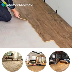 Hot Sale 4mm-8mm Wood Design Spc Click Vinyl Plank Tiles Flooring Rigid Core Walnut Colors