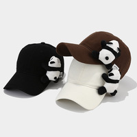 Gorra de béisbol de Panda de juguete de dibujos animados para mujer, gorra de béisbol de algodón, moda al por mayor, para estudiantes