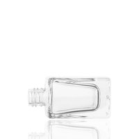 Bouteille en verre carrée vide transparente de 10 ml et 15 ml pour gel cosmétique et vernis à ongles avec pinceau – Vente en gros