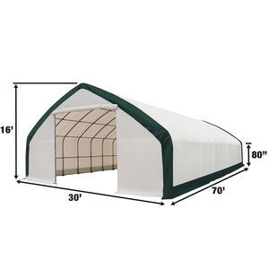 Abri de conteneur en PVC à double treillis avec structure en acier galvanisé robuste et bâtiment de stockage en tissu - Product Image 2