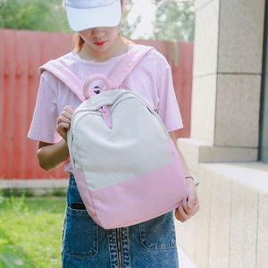 Fashion Canvas Plain Simple <b>Backpacks</b> Wholesale Cute Ladies Rucksack Outdoor Travel Schoolbag Women Leisure <b>School</b> Bags - Product Image 1