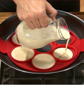 Tuyệt vời không dính flippin <span class=keywords><strong>Pancake</strong></span> Maker hoàn hảo trứng hình dạng công cụ nấu ăn <span class=keywords><strong>pancake</strong></span> silicon khuôn tròn chiên trứng hình dạng - Product Image 3