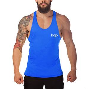 OEM Summer Cotton O-Neck <b>Vest</b> for <b>Men</b> Custom Logo Fitness Bodybuilding Sportswear Breathable <b>Gym</b> Clothes Stringer Tank Top - Product Image 5
