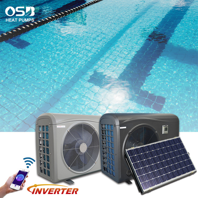 DC Inverter Solar Electric Swimming Pool Heating Heat Pump Water Heater Chiller for Pool Spa Fish Pond