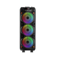 Altavoz de karaoke para exteriores de 8 pulgadas con micrófono inalámbrico, pantalla LED, radio FM, USB/tarjeta TF, TWS, para fiestas, BK-8338 Oudiobop