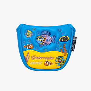 Funda para palo de <span class=keywords><strong>golf</strong></span> divertida, con imán, personalizada, marrón, para palos de drive 1, 3, 5, para pelotas grandes, para monitor de lanzamiento, para tees y para putter. - Product Image 1
