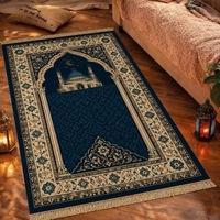 Muslimischer Gebetsteppich Islamische Anbetungsmatte Moschee-Muster Gebetsteppich mit Quasten für Heimgebet