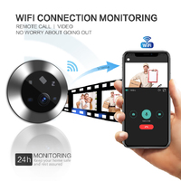 Caméra de porte numérique 2MP Tuya 2.4G Wifi avec écran LCD 4.3 pouces, vidéophone 1080P, caméra de sécurité intelligente pour la maison