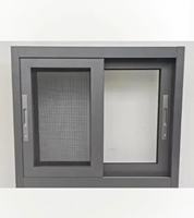 Ventanas Corredizas Verticales de Aleación de Aluminio para Exteriores con Malla de Acero Inoxidable, Diseño Moderno para Uso en Villas