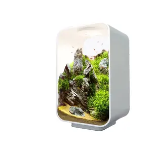 Desktop Smart Betta Mini Acryl Betta Aquarium Kleine Ecologische Gold Fish Tank Super Wit Kleine Vis Tank Aquaria