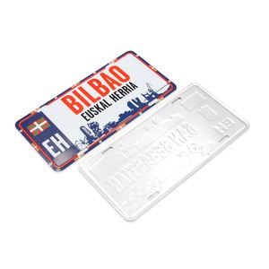 Nouvelle plaque d'immatriculation de voiture décorative en aluminium de style européen américain avec design personnalisé en relief - Product Image 3