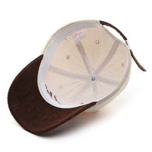 2025 gros personnalisé votre conception broderie Logo velours côtelé papa chapeau, haute qualité 6 panneau casquette de Baseball - Product Image 4