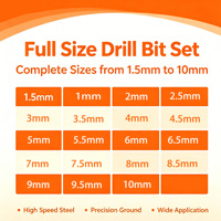 Jeu de 19 forets hélicoïdaux HSS KiWALL 1,5-10 mm, conception multi-étapes, pour métal et bois, avec étui de rangement facile à transporter, vente chaude