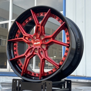 Jantes 2 pièces en alliage léger forgé <span class=keywords><strong>rouge</strong></span> noir 17 18 19 20 21 22 pouces design sportif pour Audi RS BMW M Mercedes AMG 18x8.5 - Product Image 1