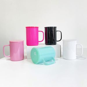 แก้วกาแฟสีขนาด 17 ออนซ์ สำหรับงานซับลิเมชั่น พร้อมฝา PP และหูจับ - Product Image 3