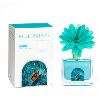 Mescente Luxury OEM 120 ml Huile essentielle d'aromathérapie Parfum d'ambiance pour la maison Diffuseur à bâtonnets en céramique avec fleur en bois