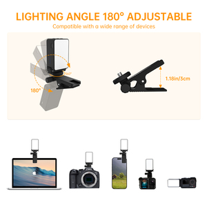 Suptig Nhỏ LED Từ Ảnh Tự Sướng Ánh Sáng Clip-On Đèn Cho Máy Tính Xách Tay <span class=keywords><strong>iPhone</strong></span> Điện Thoại Video Ánh Sáng Trên Máy Ảnh Ánh Sáng Điện Thoại thông Minh Dòng Sống - Product Image 4