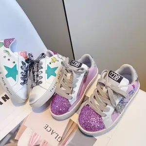 2022 Kinder Pailletten Star Glittery Sneakers Kleinkind Mädchen Jungen Cartoon Skates chuhe Kinder Casual School Sportschuhe Schuhe