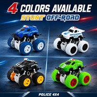 Voiture de police tout-terrain 4x4 à inertie, Monster Truck jouet pour enfants, idéal pour les jeux en extérieur