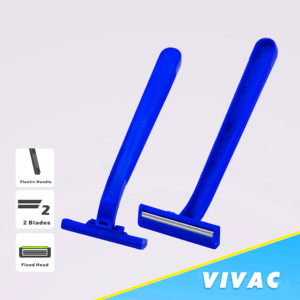 Rasoio usa e getta VIVAC da uomo con doppia lama in acciaio inossidabile per viso e corpo, spessore lama 0,1 mm - Product Image 5