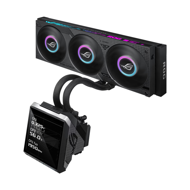 2026 New ROG Strix SLC IV 360 ARGB LCD CPU Liquid AIO Cooler Black With 5.08" IPS LCD Display Shortened 250mm Tube for Gaming PC