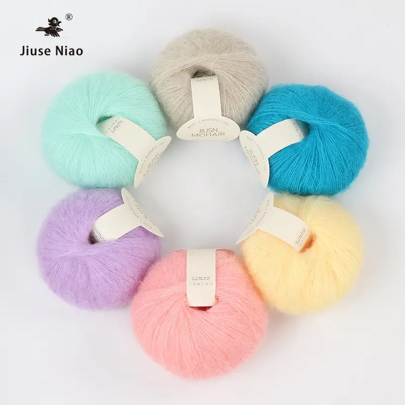 hot sales medium fineness mohair hand woven wool for baby mohair yarn for knitting sweater