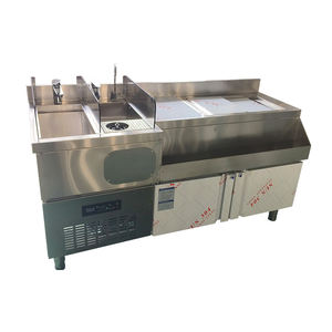 Comptoir de thé au lait personnalisé, comptoir de bubble tea, table en acier inoxydable, comptoir de bubble tea - Product Image 1