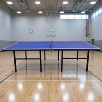 Table de tennis de table pliable en MDF de 18 mm pour l'intérieur et l'extérieur, table de ping-pong durable avec filet, montage facile et structure robuste