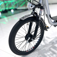 Vélo électrique Fire Spirit Bird à double siège avec écran LED de 22 pouces, suspension avant et frein à tambour pour les trajets quotidiens des adultes