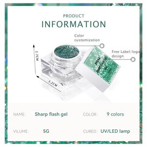 JTING Esmalte de Gel Brillante de Alta Intensidad con Destellos de Diamante, Gel Flash Neón, Colección de 9 Colores, Esmalte de Uñas en Gel, Marca Privada OEM - Product Image 2