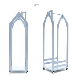 Cintre enfants meubles Ins petite maison rouleaux sol <span class=keywords><strong>mobile</strong></span> corde à linge <span class=keywords><strong>Mobile</strong></span> enfants vêtements vêtements vêtements présentoir - Product Image 1