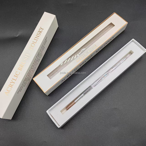 Biểu tượng tùy chỉnh Acrylic bàn chải móng tay bao bì hộp rõ ràng cửa sổ EVA bọt bảo vệ lớp phủ UV dập nổi tái chế Matt cán - Product Image 1