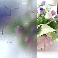 Flora Nashiji Mistlite Karatachi 4mm Dimand Flauta de vidrio estampado transparente Estructura sólida para uso industrial al aire libre